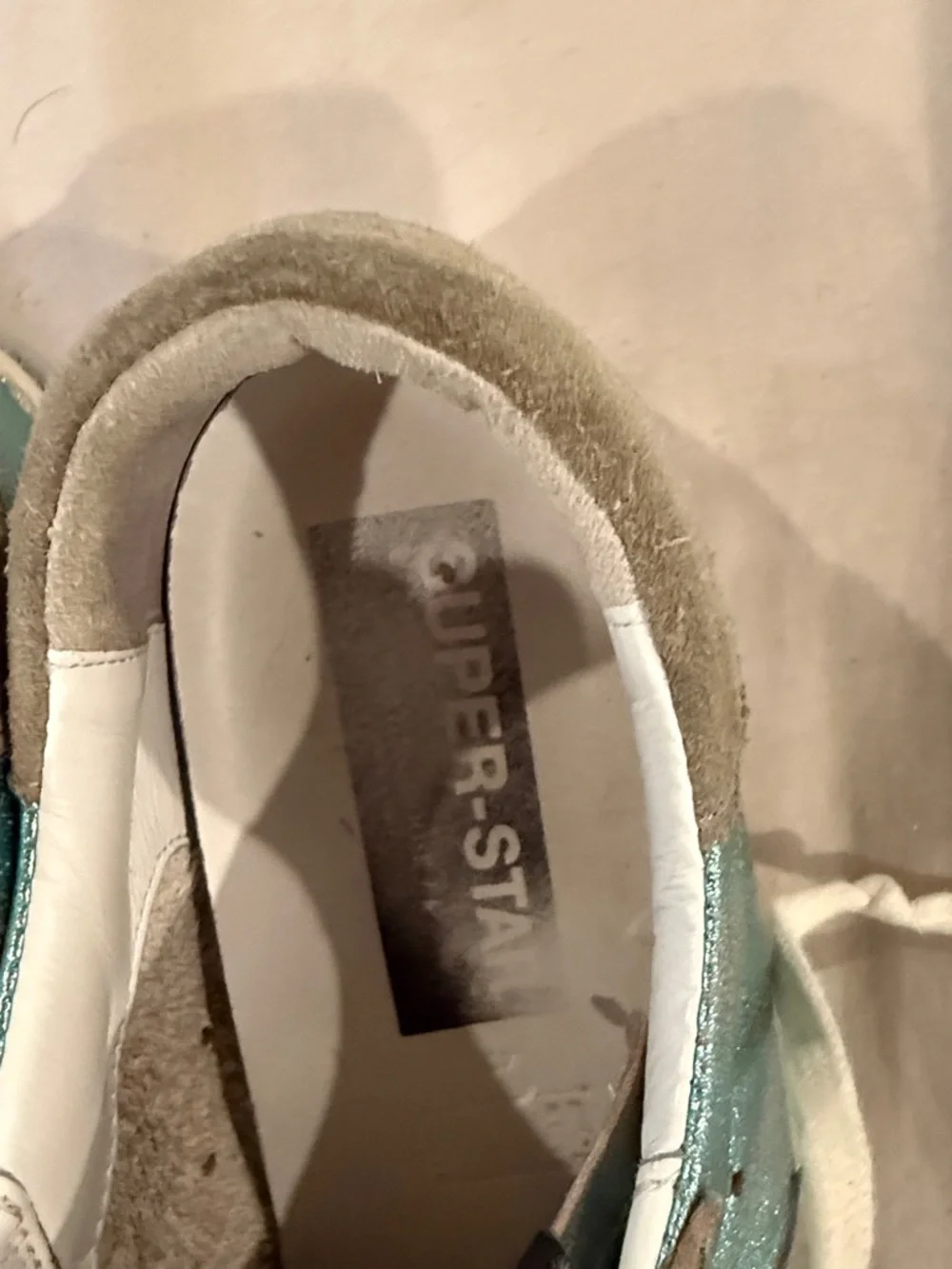 Golden Goose Metallic Teal Star Lace-Up Sneakers - Picture 4 of 12